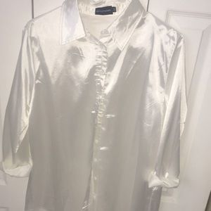 Satin White Blouse